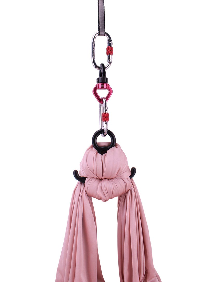 Flife F.Life Aerial Silk Yoga Hammock Strater Kit -10 Yards For Flying Yoga (Blush nude) - Image 2
